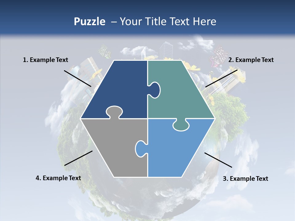 Nature Tree Blue PowerPoint Template