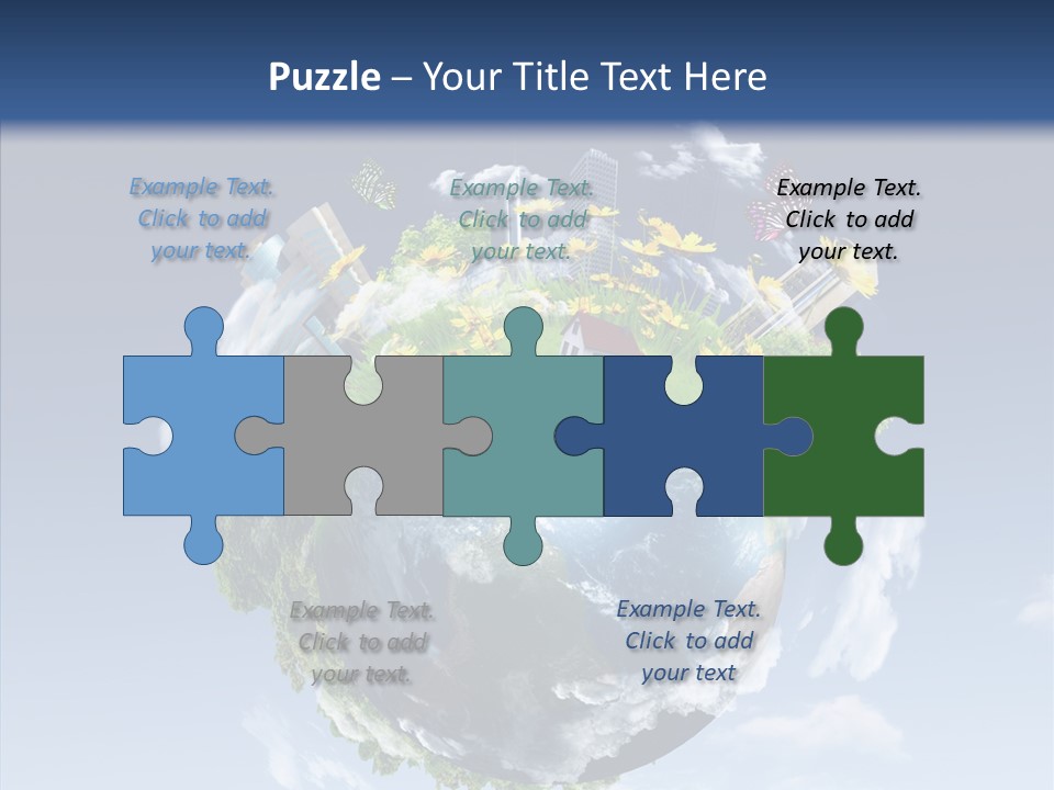 Nature Tree Blue PowerPoint Template