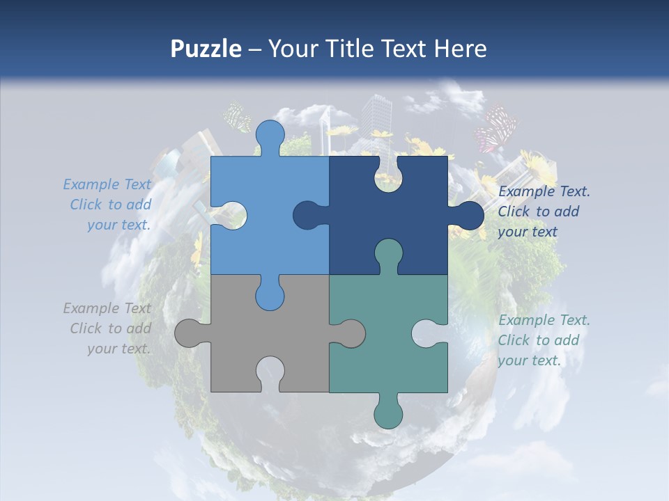Nature Tree Blue PowerPoint Template