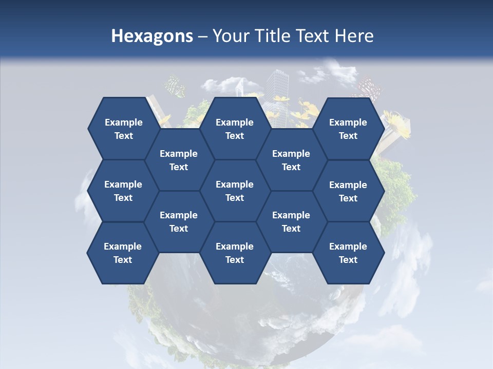 Nature Tree Blue PowerPoint Template