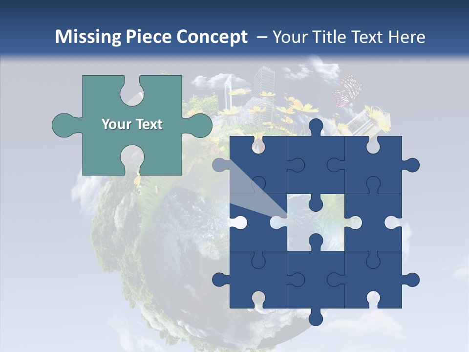 Nature Tree Blue PowerPoint Template