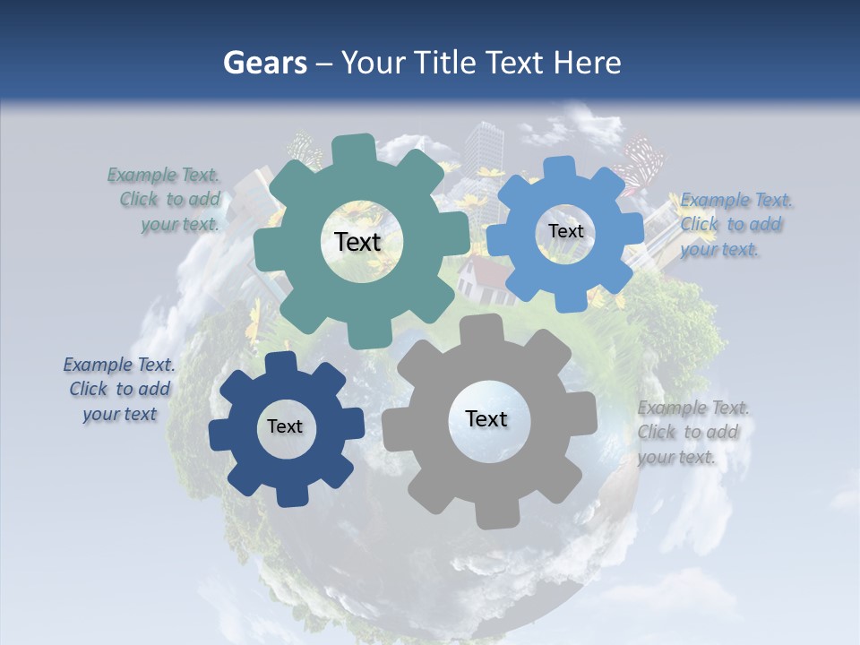 Nature Tree Blue PowerPoint Template