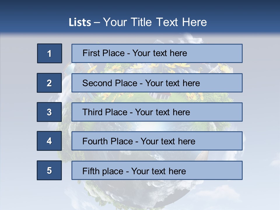 Nature Tree Blue PowerPoint Template