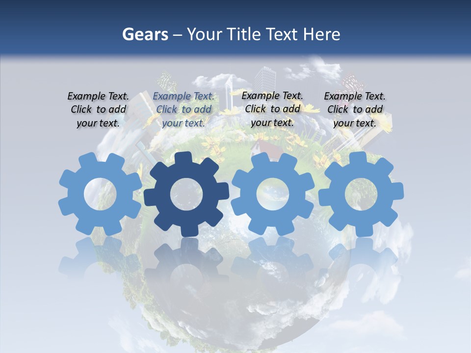 Nature Tree Blue PowerPoint Template
