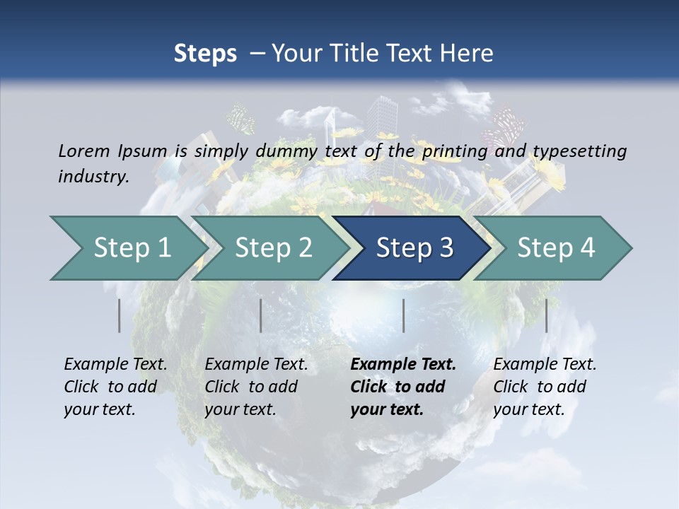 Nature Tree Blue PowerPoint Template
