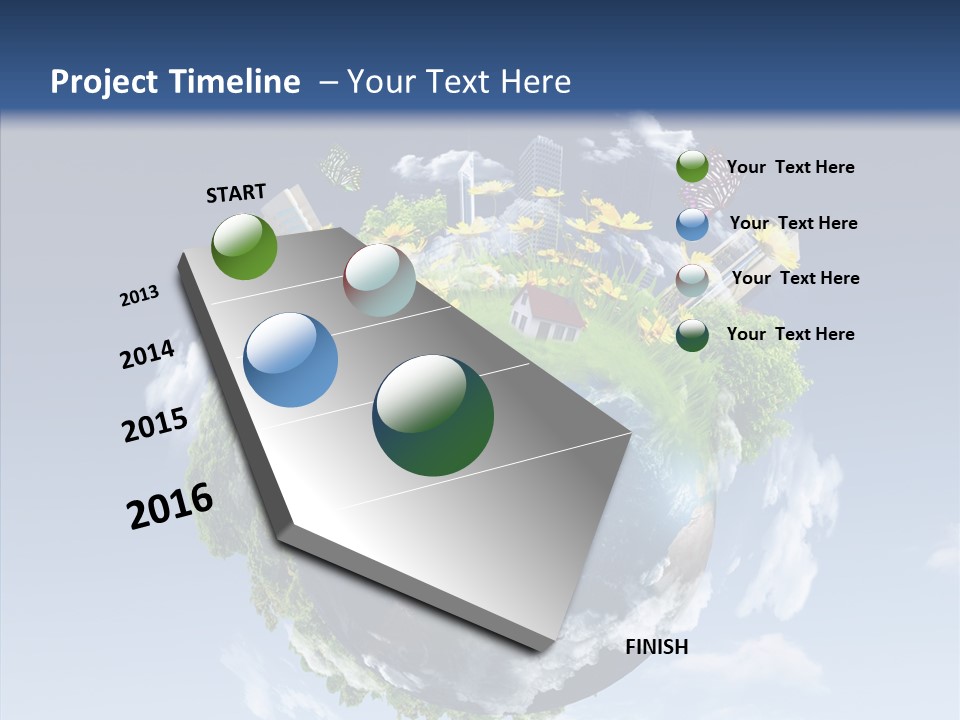 Nature Tree Blue PowerPoint Template