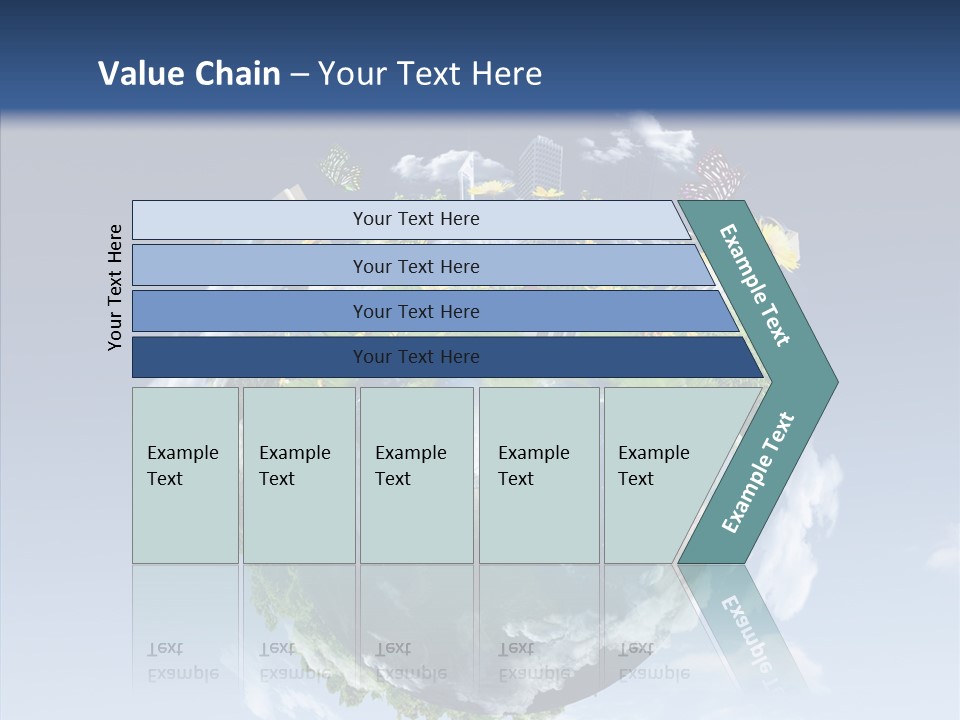 Nature Tree Blue PowerPoint Template
