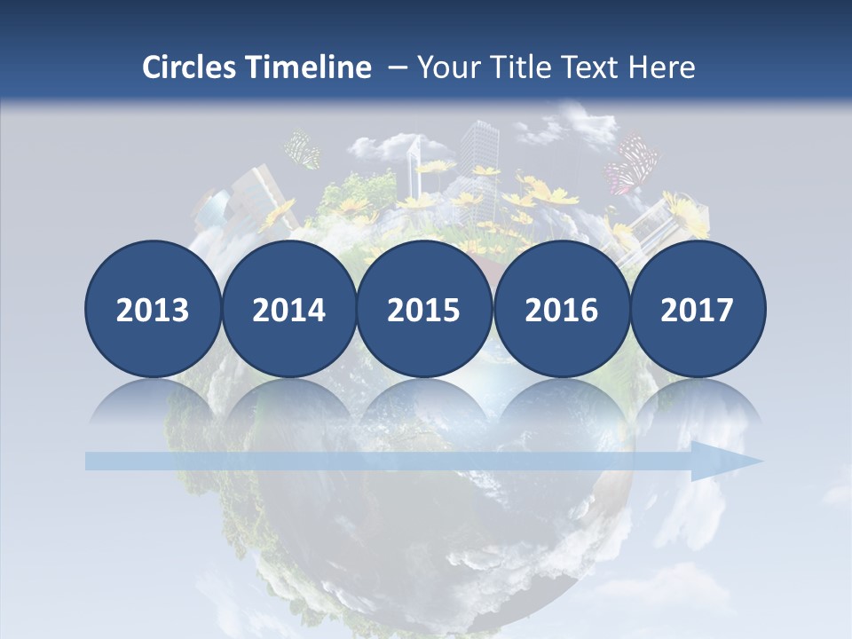 Nature Tree Blue PowerPoint Template