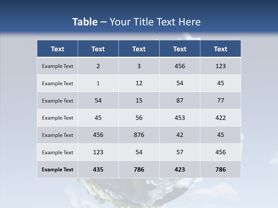 Nature Tree Blue PowerPoint Template