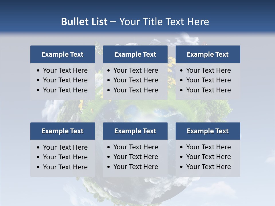 Nature Tree Blue PowerPoint Template