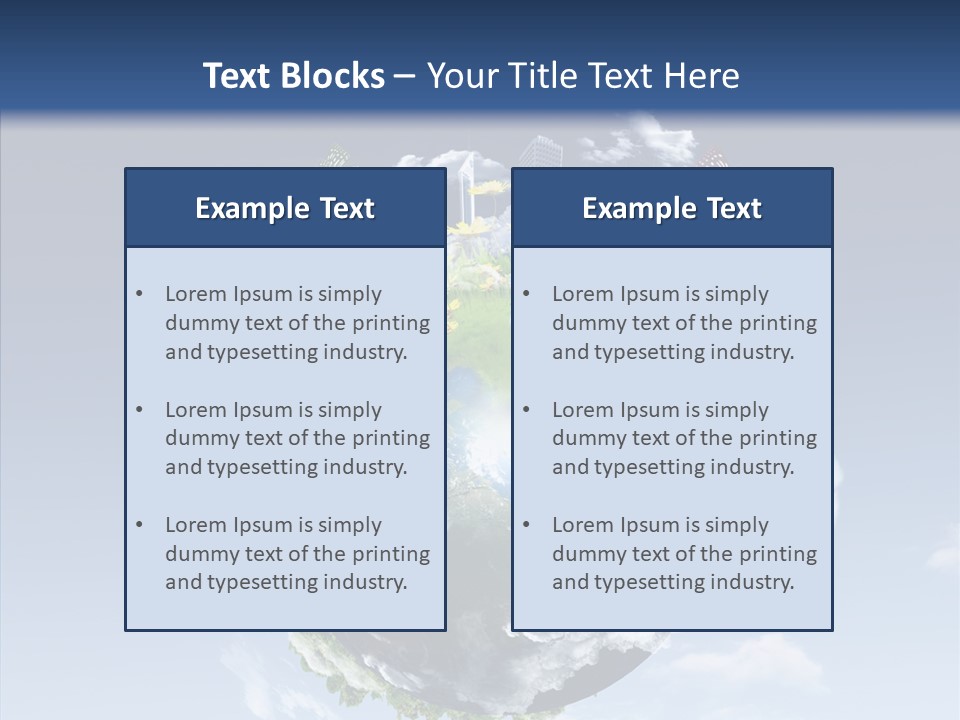 Nature Tree Blue PowerPoint Template