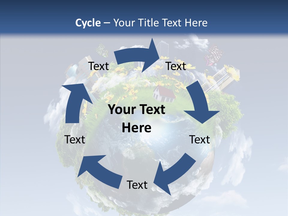 Nature Tree Blue PowerPoint Template