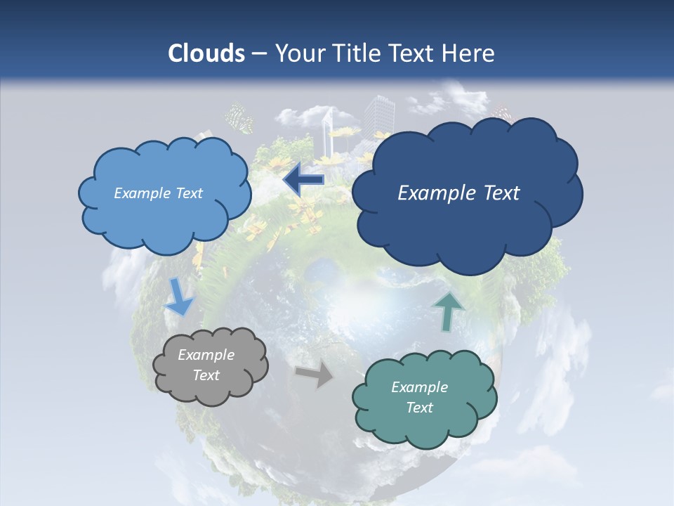 Nature Tree Blue PowerPoint Template