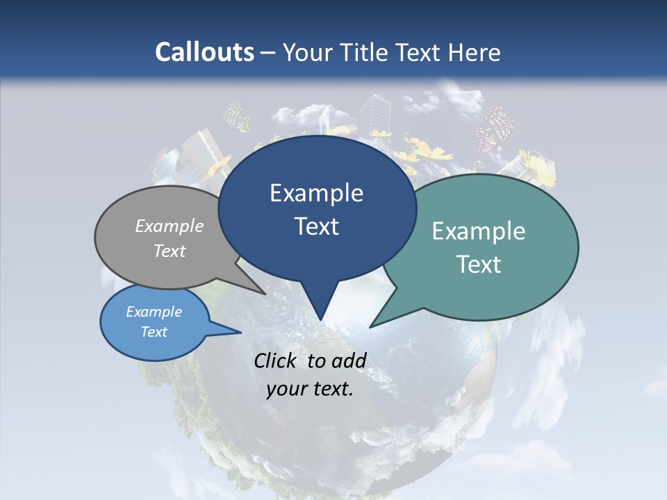 Nature Tree Blue PowerPoint Template