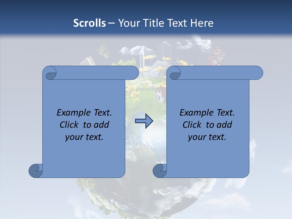 Nature Tree Blue PowerPoint Template