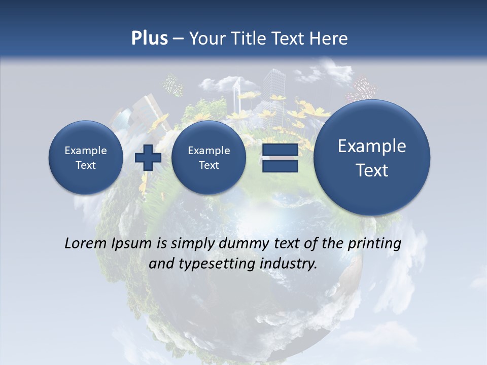 Nature Tree Blue PowerPoint Template