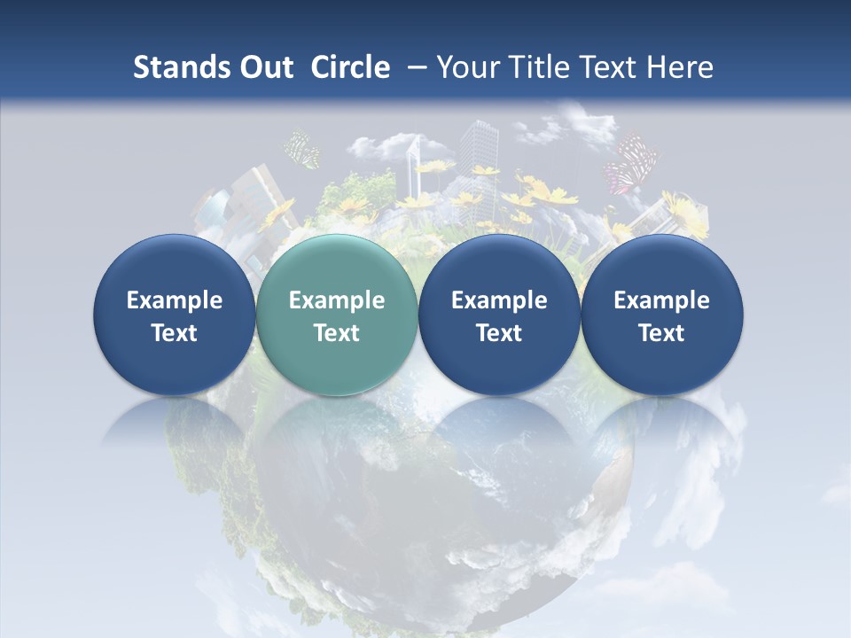 Nature Tree Blue PowerPoint Template