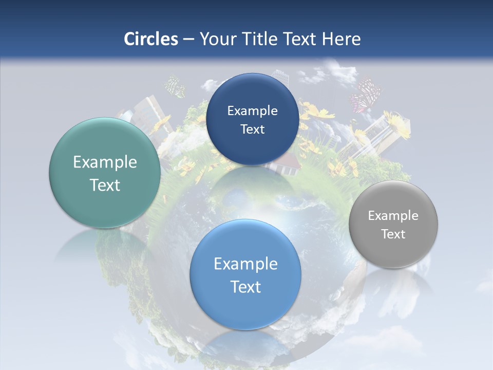 Nature Tree Blue PowerPoint Template