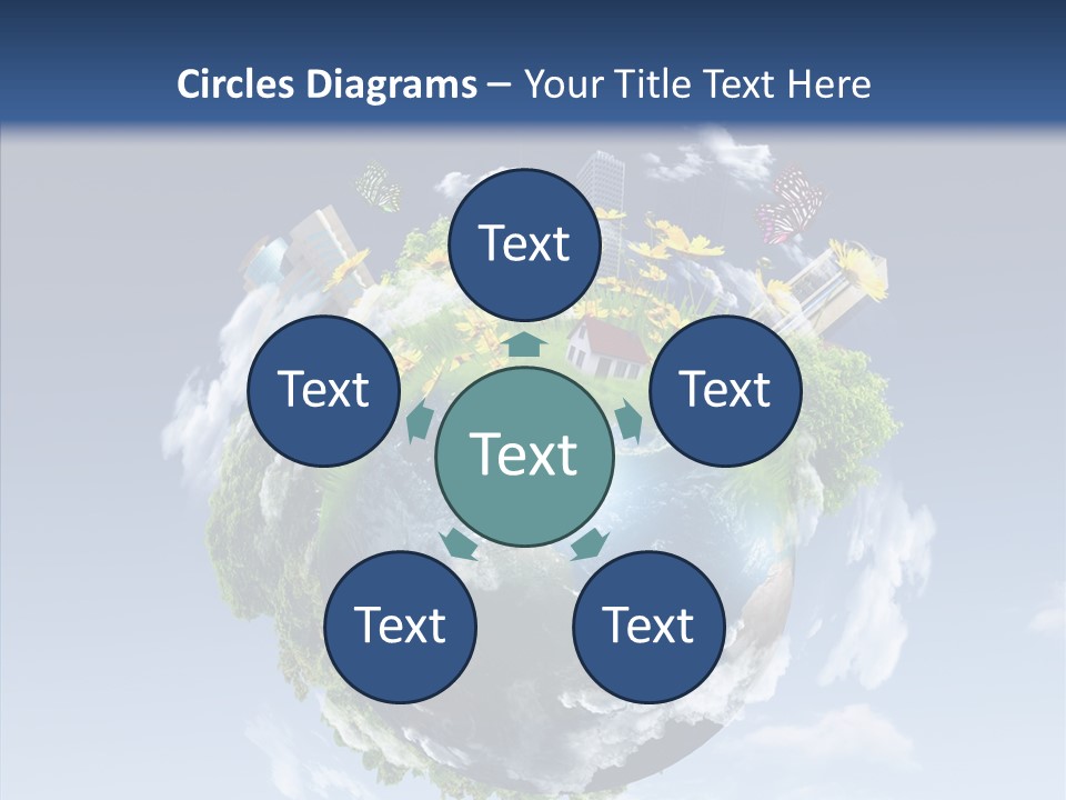 Nature Tree Blue PowerPoint Template