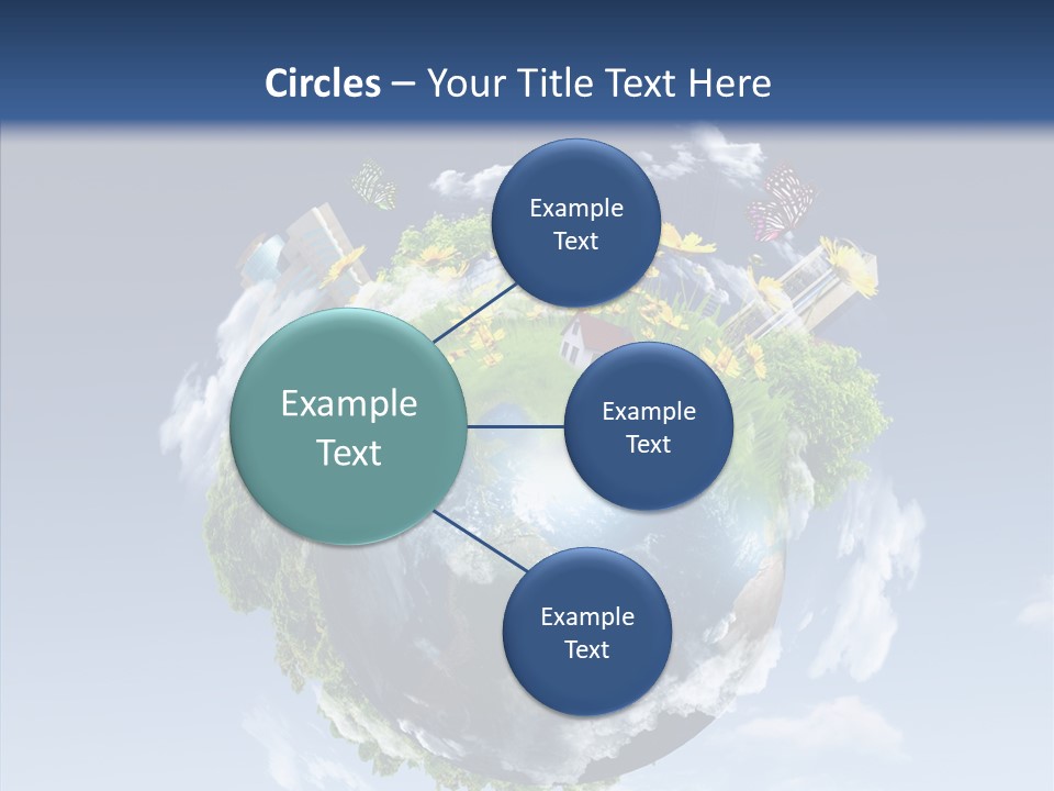 Nature Tree Blue PowerPoint Template