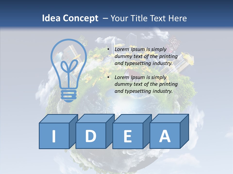 Nature Tree Blue PowerPoint Template