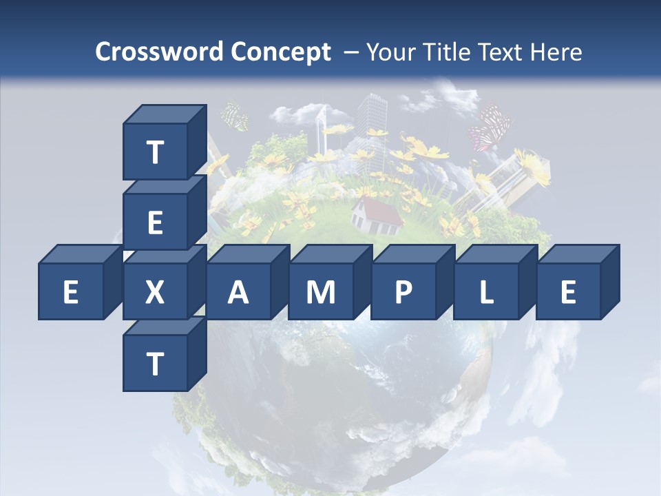 Nature Tree Blue PowerPoint Template