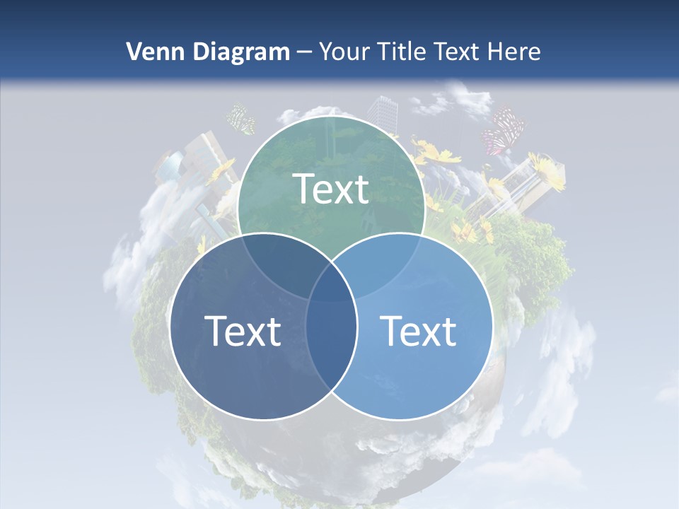 Nature Tree Blue PowerPoint Template