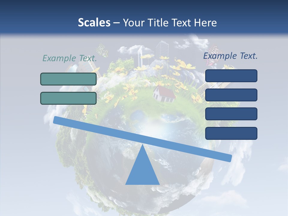 Nature Tree Blue PowerPoint Template