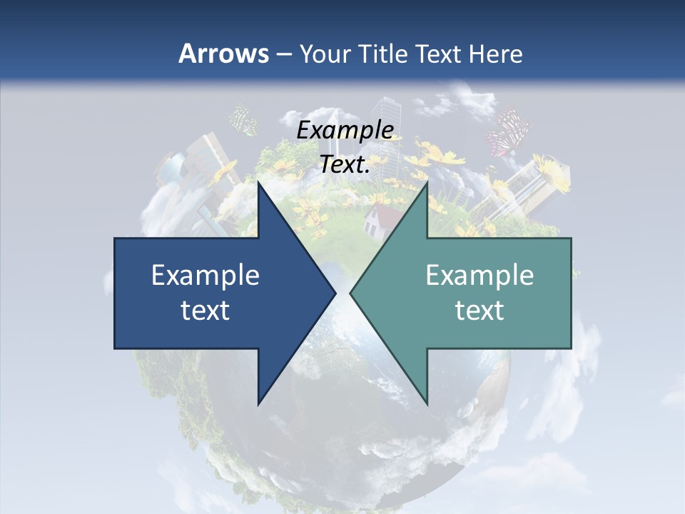 Nature Tree Blue PowerPoint Template
