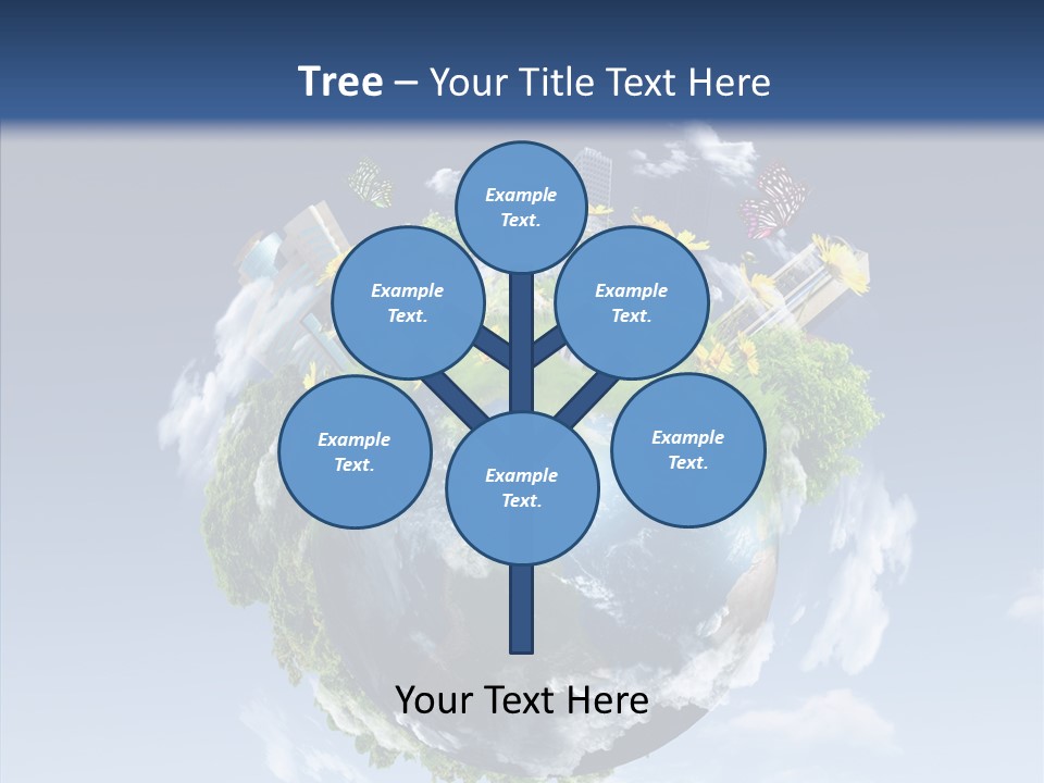 Nature Tree Blue PowerPoint Template