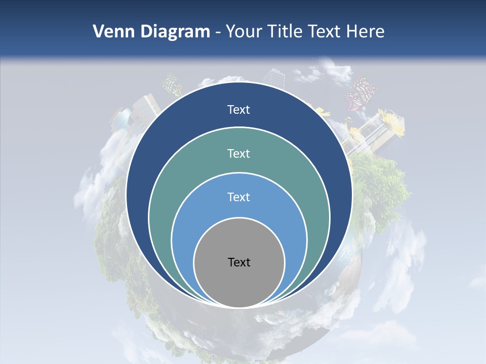 Nature Tree Blue PowerPoint Template