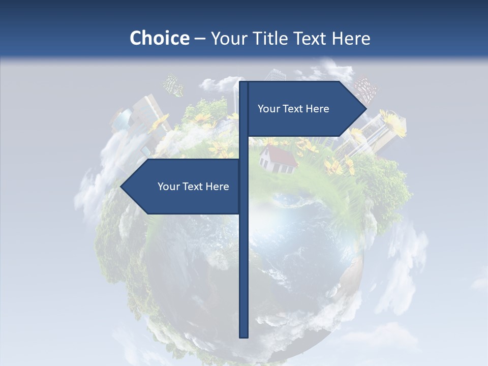 Nature Tree Blue PowerPoint Template