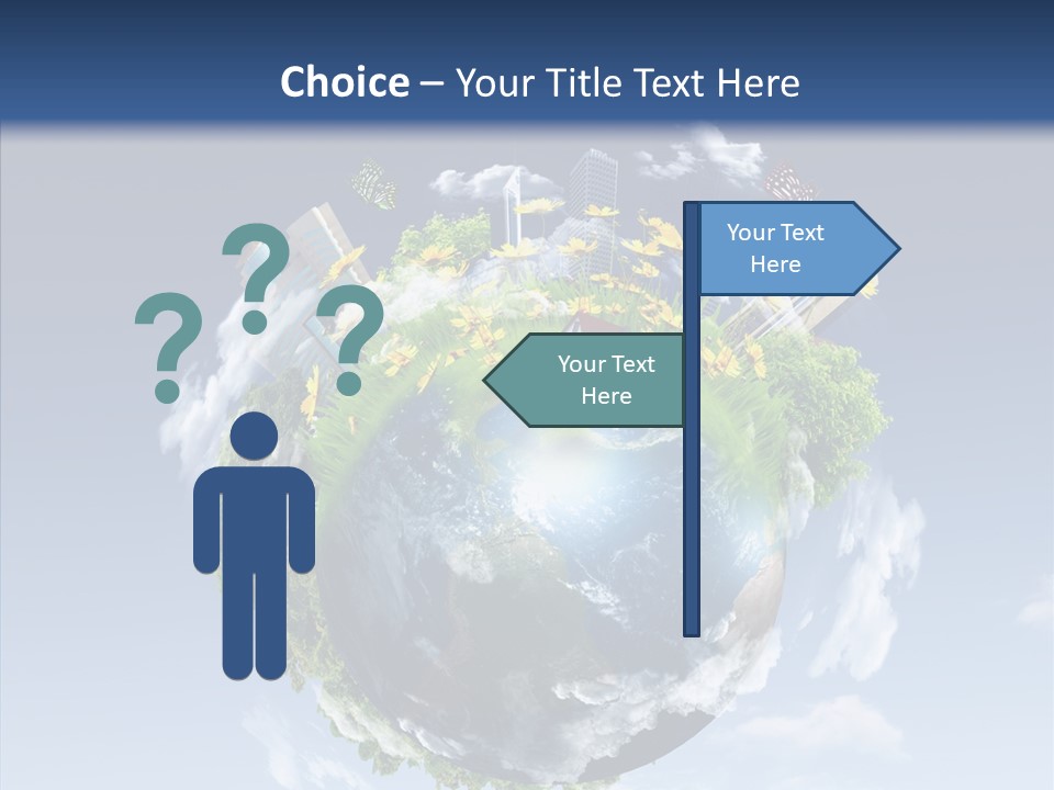 Nature Tree Blue PowerPoint Template