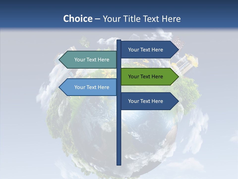 Nature Tree Blue PowerPoint Template
