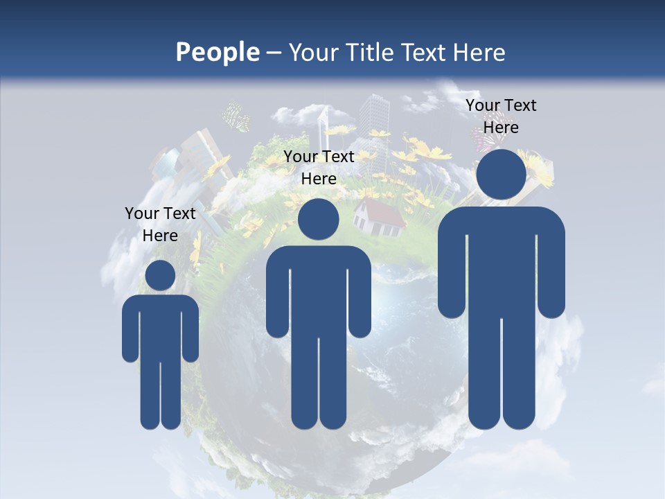 Nature Tree Blue PowerPoint Template