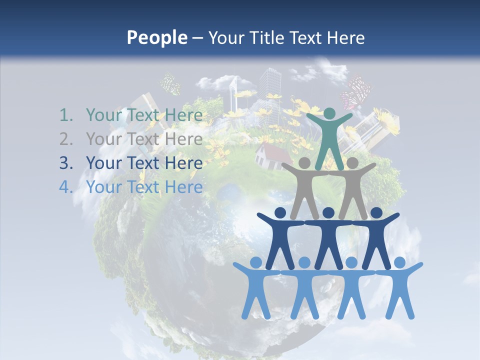 Nature Tree Blue PowerPoint Template