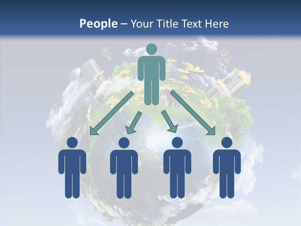 Nature Tree Blue PowerPoint Template