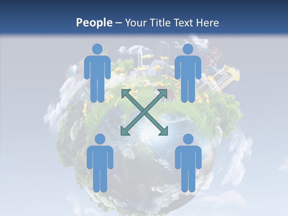 Nature Tree Blue PowerPoint Template