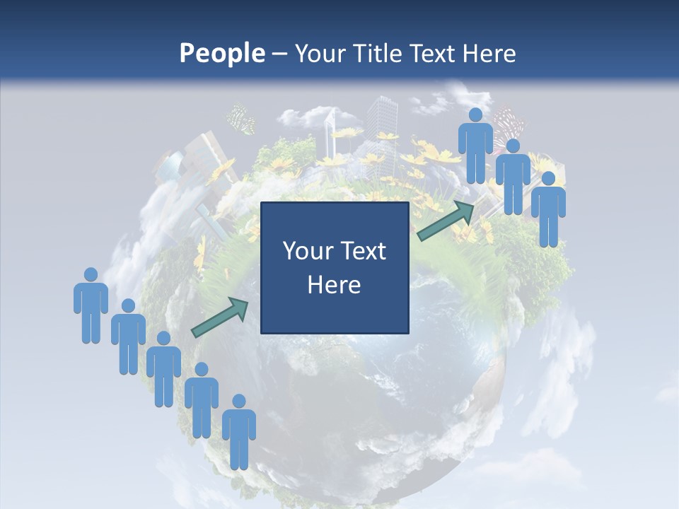 Nature Tree Blue PowerPoint Template