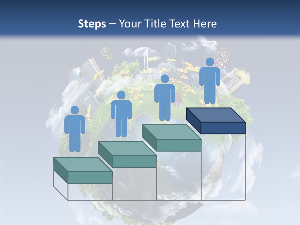 Nature Tree Blue PowerPoint Template