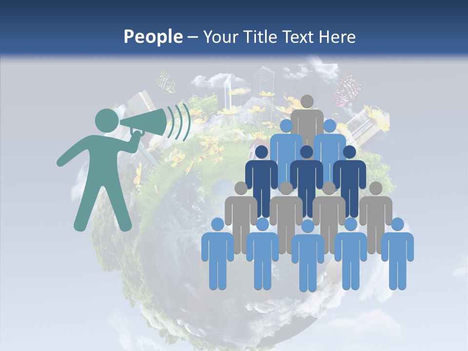Nature Tree Blue PowerPoint Template