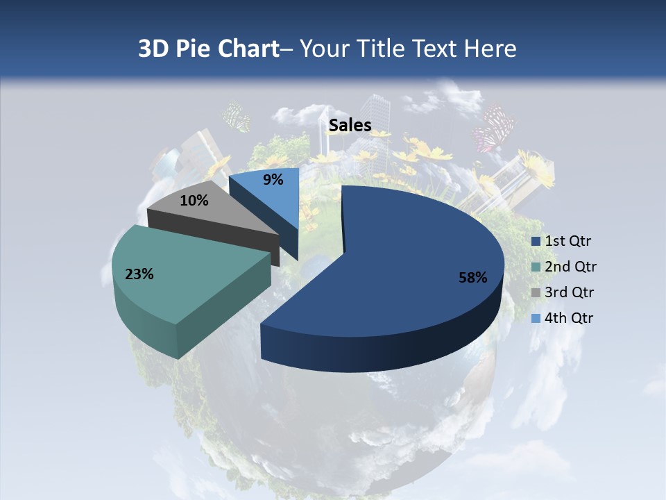 Nature Tree Blue PowerPoint Template