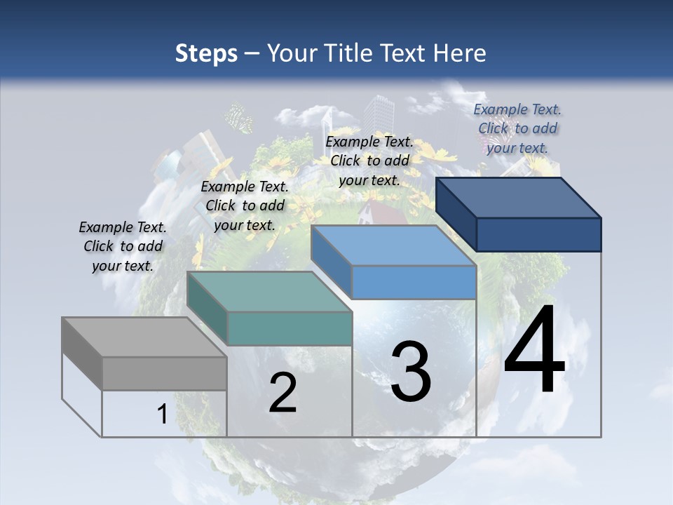 Nature Tree Blue PowerPoint Template