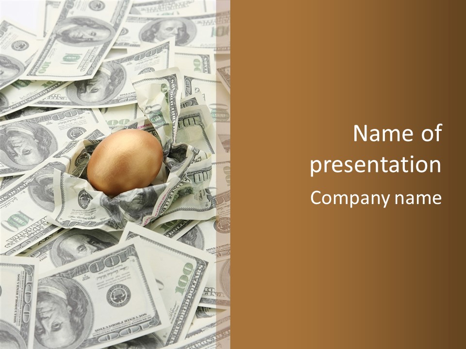 Luxury Crumpled Dollar PowerPoint Template