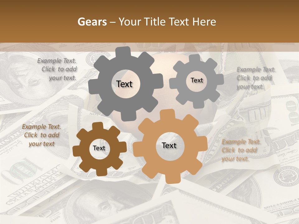 Luxury Crumpled Dollar PowerPoint Template