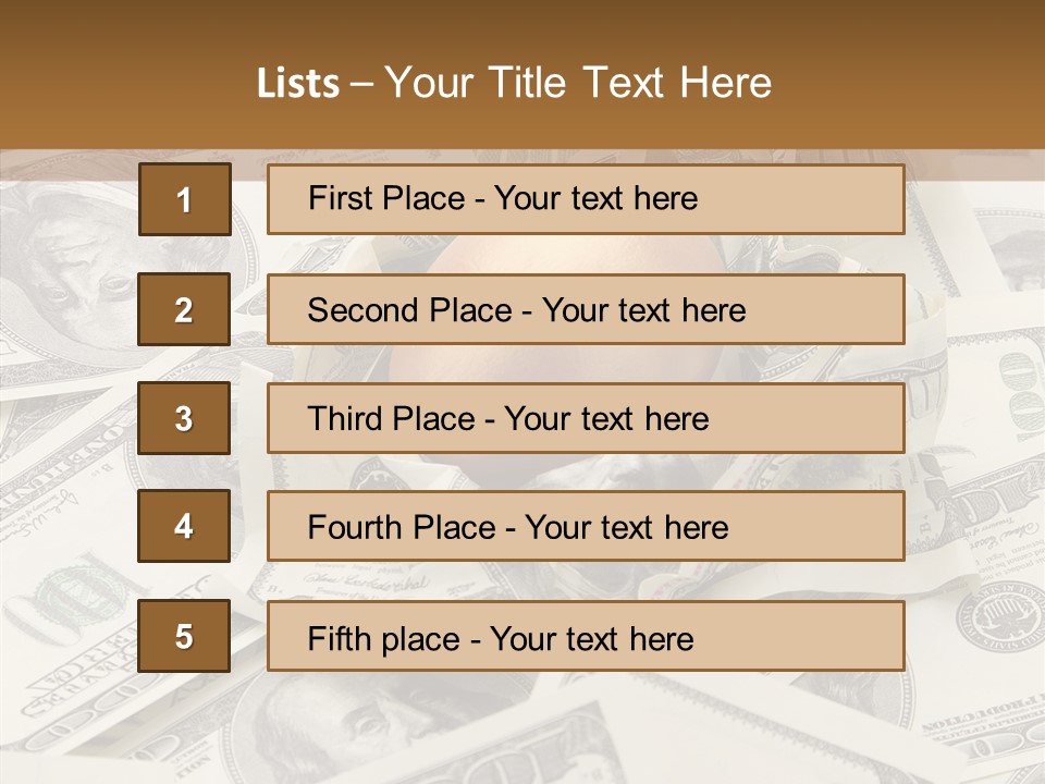 Luxury Crumpled Dollar PowerPoint Template