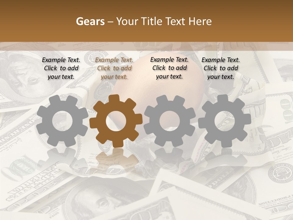 Luxury Crumpled Dollar PowerPoint Template