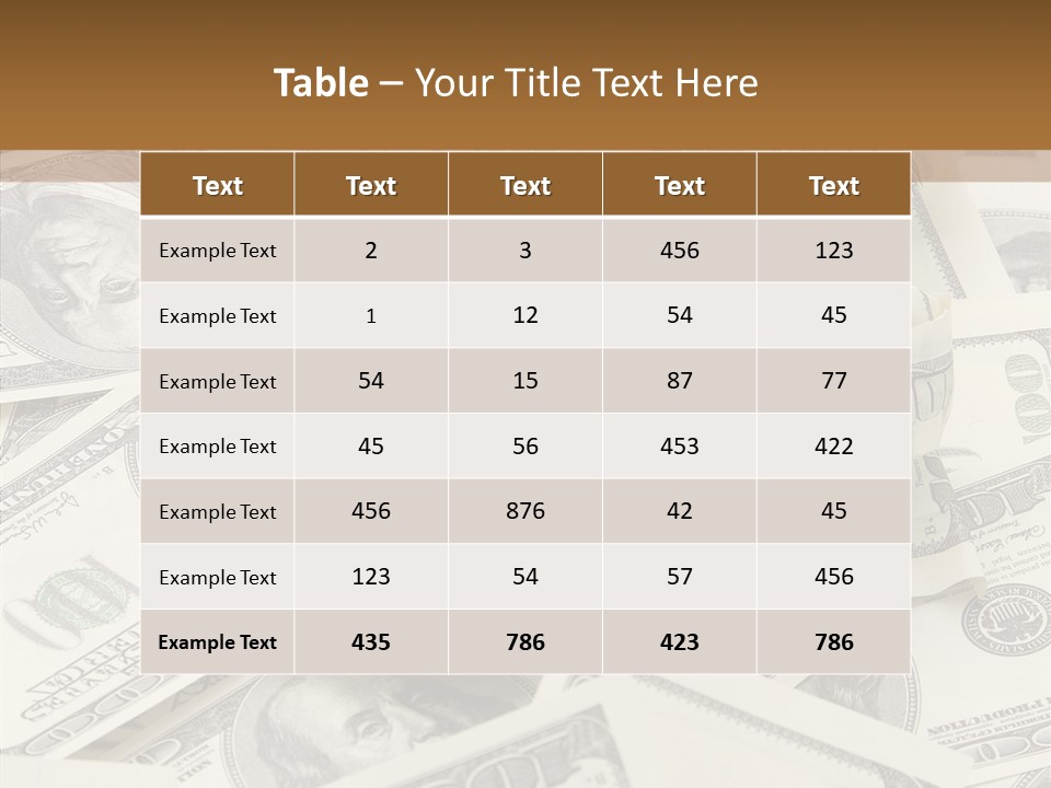 Luxury Crumpled Dollar PowerPoint Template