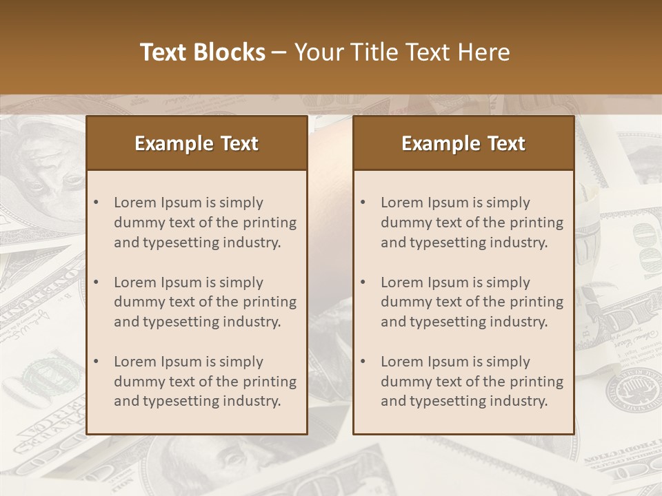 Luxury Crumpled Dollar PowerPoint Template