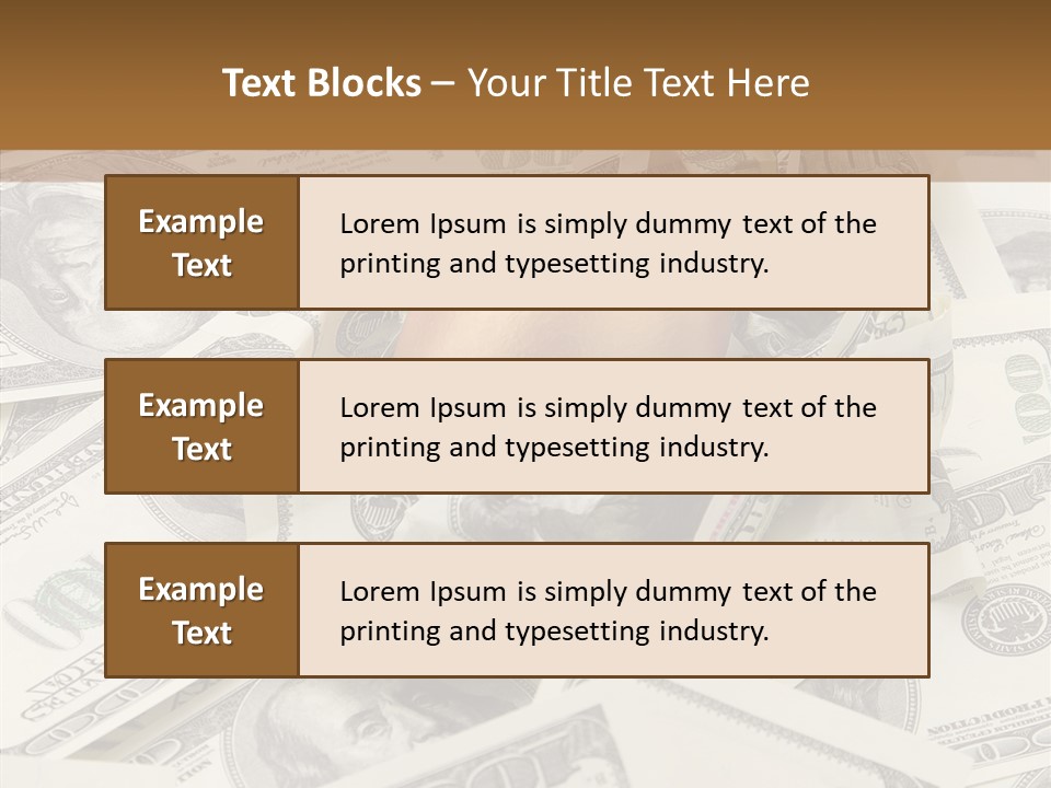 Luxury Crumpled Dollar PowerPoint Template